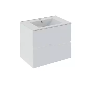 Тумба с раковиной Runo Палермо 60 подвесная, 2 ящика, белый