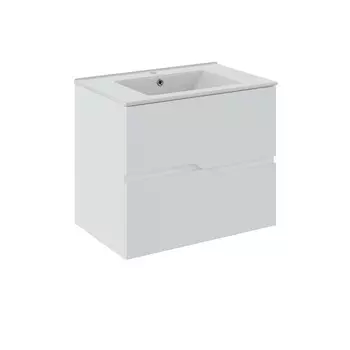 Тумба с раковиной Runo Палермо 80 подвесная, 2 ящика, белый