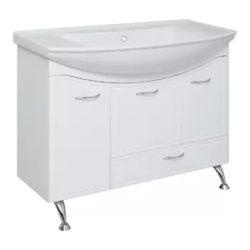 Тумба с раковиной Runo Севилья 105 с бельевой корзиной