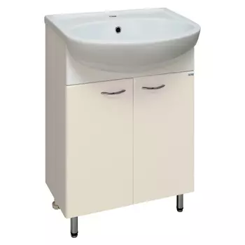 Тумба с раковиной Runo Уют 55 бежевая