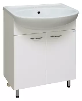 Тумба с раковиной Runo Уют 60 белая