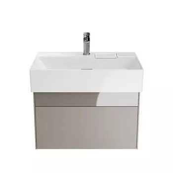 Тумба с раковиной с 1 отверстием Kerama Marazzi Logica 70 подвесная с 2 ящиками песчаный