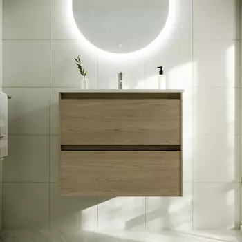 Тумба с раковиной Sancos Cento 60 подвесная, карпатская ель