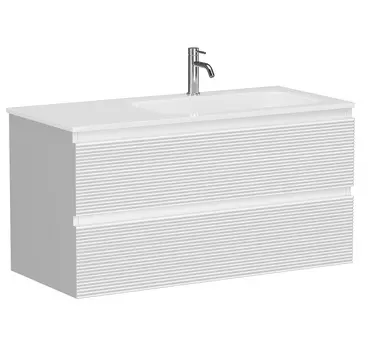 Тумба с раковиной Sancos Folk 100 R подвесная, Bianco