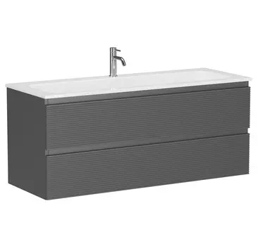 Тумба с раковиной Sancos Folk 120 подвесная, Grey soft