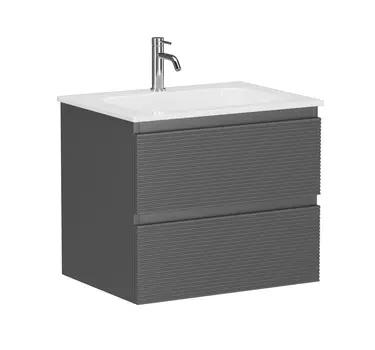 Тумба с раковиной Sancos Folk 60 подвесная, Grey soft