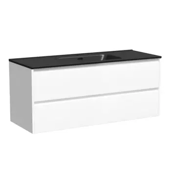 Тумба с раковиной Sancos Libra 120-1 подвесная, белый глянец (раковина CN7006MB)