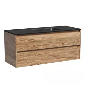 Тумба с раковиной Sancos Libra 120-1 подвесная, дуб чарльстон (раковина CN7006MB)