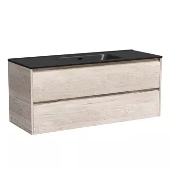 Тумба с раковиной Sancos Libra 120-1 подвесная, дуб галифакс натуральный (раковина CN7006MB)