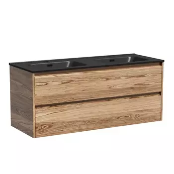 Тумба с раковиной Sancos Libra 120-2 подвесная, дуб чарльстон (раковина CN7004MB)