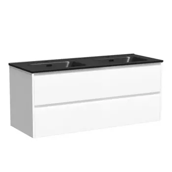 Тумба с раковиной Sancos Libra 120-2 подвесная, белый глянец (раковина CN7004MB)