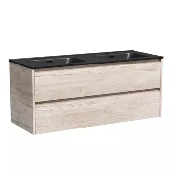 Тумба с раковиной Sancos Libra 120-2 подвесная, дуб галифакс натуральный (раковина CN7004MB)