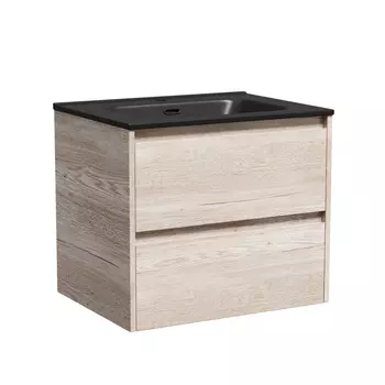 Тумба с раковиной Sancos Libra 60 подвесная, дуб галифакс натуральный (раковина CN7001MB)