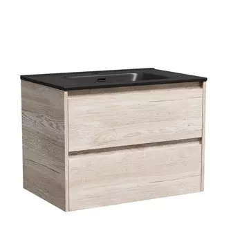 Тумба с раковиной Sancos Libra 70 подвесная, дуб галифакс натуральный (раковина CN7007MB)