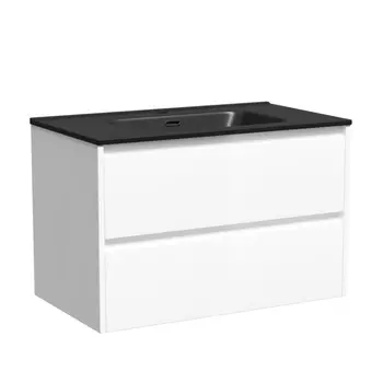 Тумба с раковиной Sancos Libra 80 подвесная, белый глянец (раковина CN7005MB)