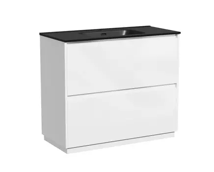 Тумба с раковиной Sancos Libra Floor 100 напольная, белый глянец (раковина CN7003MB)