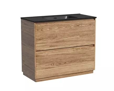 Тумба с раковиной Sancos Libra Floor 100 напольная, дуб чарльстон (раковина CN7003MB)