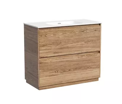 Тумба с раковиной Sancos Libra Floor 100 напольная, дуб чарльстон (раковина CN7003)