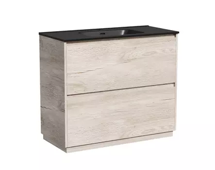Тумба с раковиной Sancos Libra Floor 100 напольная, дуб галифакс натуральный (раковина CN7003MB)