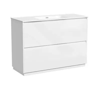 Тумба с раковиной Sancos Libra Floor 120 напольная, белый глянец (раковина CN7006)