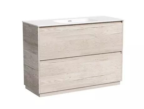 Тумба с раковиной Sancos Libra Floor 120 напольная, дуб галифакс натуральный (раковина CN7006)