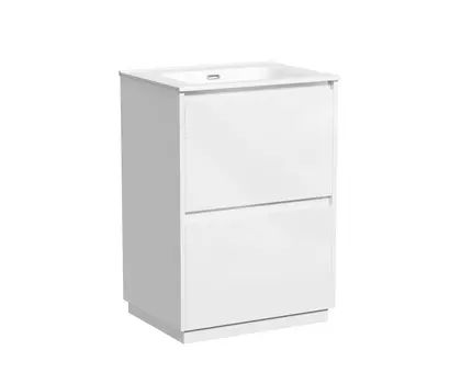 Тумба с раковиной Sancos Libra Floor 60 напольная, белый глянец (раковина CN7001)