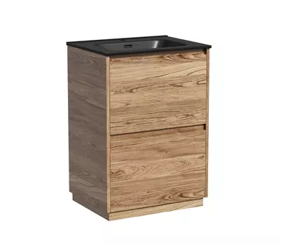 Тумба с раковиной Sancos Libra Floor 60 напольная, дуб чарльстон (раковина CN7001MB)