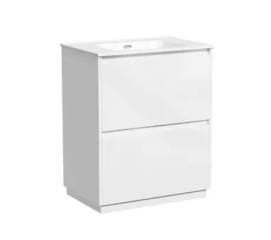 Тумба с раковиной Sancos Libra Floor 70 напольная, белый глянец (раковина CN7007)