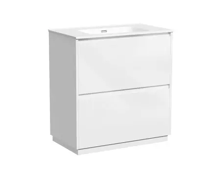 Тумба с раковиной Sancos Libra Floor 80 напольная, белый глянец (раковина CN7005)