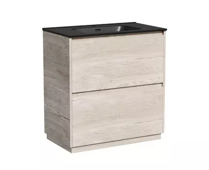 Тумба с раковиной Sancos Libra Floor 80 напольная, дуб галифакс натуральный (раковина CN7005MB)