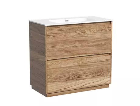 Тумба с раковиной Sancos Libra Floor 90 напольная, дуб чарльстон (раковина CN7002)