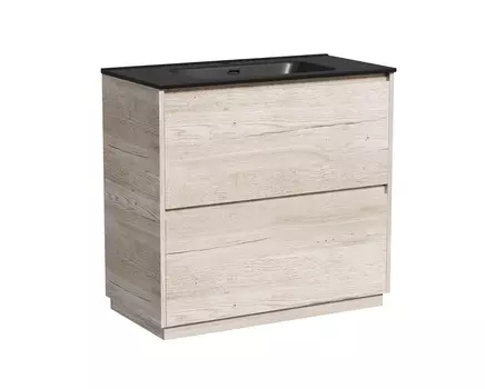 Тумба с раковиной Sancos Libra Floor 90 напольная, дуб галифакс натуральный (раковина CN7002MB)
