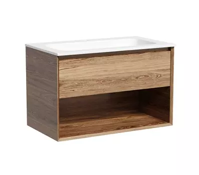 Тумба с раковиной Sancos Marmi 1.0 80 подвесная, дуб чарльстон