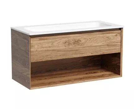 Тумба с раковиной Sancos Marmi 1.0 100 подвесная, дуб чарльстон