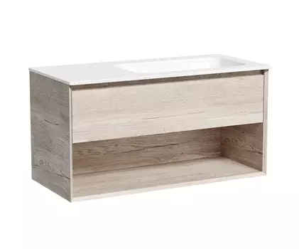 Тумба с раковиной Sancos Marmi 1.0 100 R подвесная, дуб галифакс натуральный