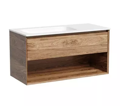 Тумба с раковиной Sancos Marmi 1.0 100 L подвесная, дуб чарльстон