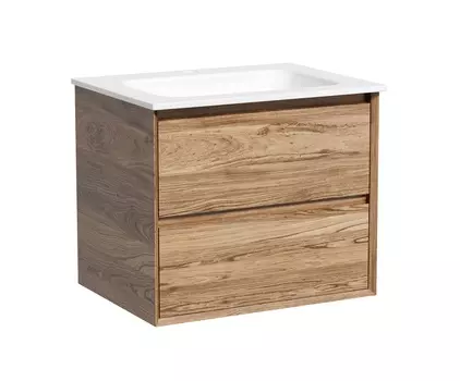 Тумба с раковиной Sancos Marmi 2.0 60 подвесная, дуб чарльстон
