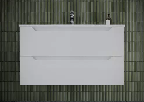 Тумба с раковиной Sancos Norma 2.0 90 подвесная, белый глянец