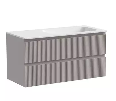 Тумба с раковиной Sancos Snob T 100 SNT100RSM правая, 2 ящика, Doha Soft