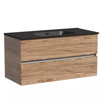 Тумба с раковиной Sancos Urban 100 подвесная, дуб чарльстон (раковина СN7003MB)