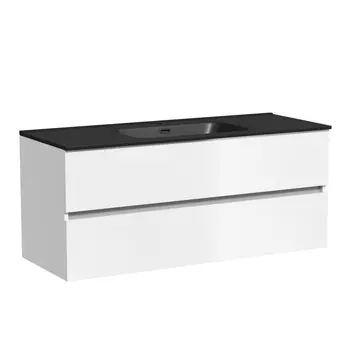 Тумба с раковиной Sancos Urban 120-1 подвесная, белый глянец (раковина СN7006MB)