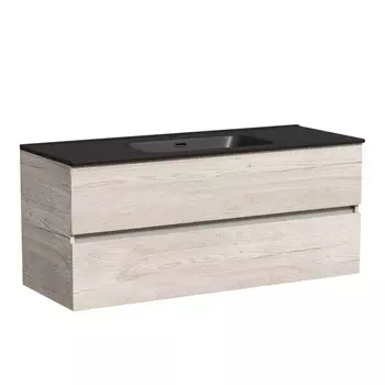 Тумба с раковиной Sancos Urban 120-1 подвесная, дуб галифакс натуральный (раковина СN7006MB)