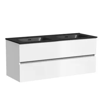 Тумба с раковиной Sancos Urban 120-2 подвесная, белый глянец (раковина СN7004MB)