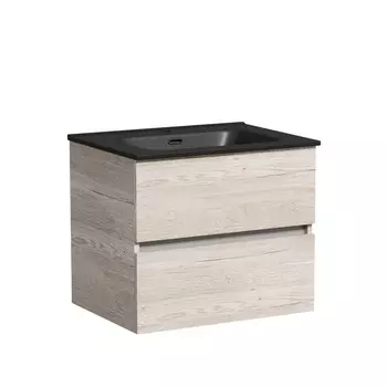 Тумба с раковиной Sancos Urban 60 подвесная, дуб галифакс натуральный (раковина CN7001MB)