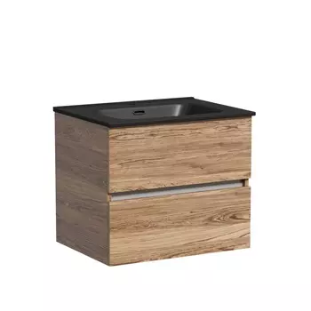 Тумба с раковиной Sancos Urban 60 подвесная, дуб чарльстон (раковина CN7001MB)