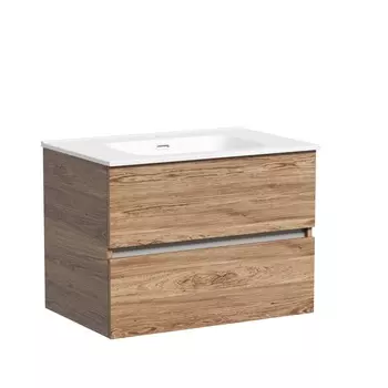 Тумба с раковиной Sancos Urban 70 подвесная, дуб чарльстон (раковина CN7007)
