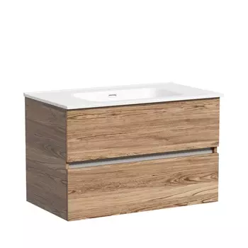 Тумба с раковиной Sancos Urban 80 подвесная, дуб чарльстон (раковина CN7005)