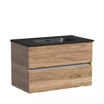 Тумба с раковиной Sancos Urban 80 подвесная, дуб чарльстон (раковина CN7005MB)