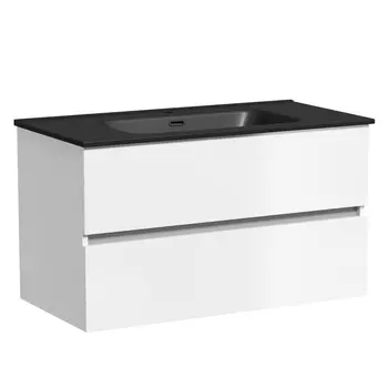Тумба с раковиной Sancos Urban 90 подвесная, белый глянец (раковина СN7002MB)