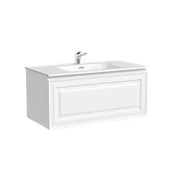 Тумба с раковиной Sancos Very 90 подвесная, 1 ящик, Bianco (раковина CN7002)